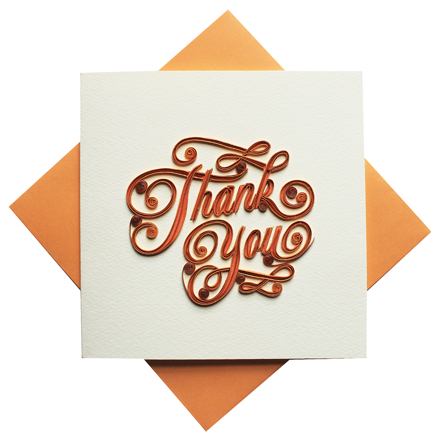 Quilled Thank You Card